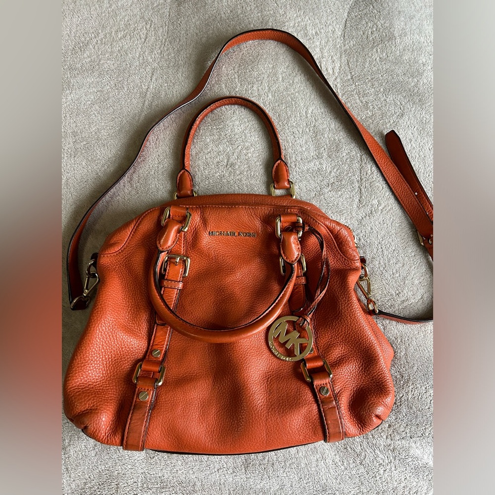 Michael Kors Tangerine Leather Satchel